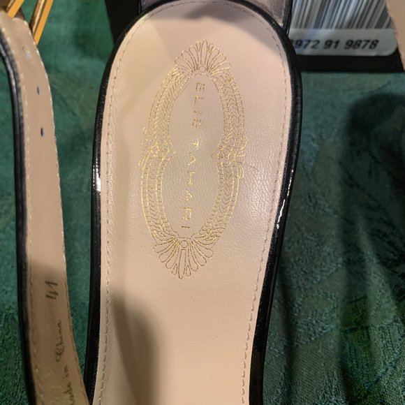 Elie Tahari Black Patent Leather Sandal Size 11M - Picture 4 of 6